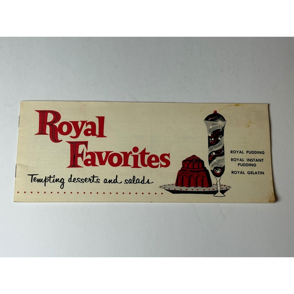Vintage Royal Favorites‎ Recipe Booklet P-6535 Pudding Gelatin Dessert Salads